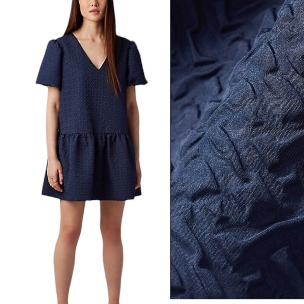 Hudson North navy blue Easy V-Neck Mini voluminous size large